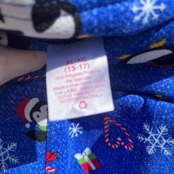 Penguin Christmas 🎅🏼 Christmas 🎄 Winter ❄️ Snuggle fleece lined relaxed pants - Picture 6 of 7